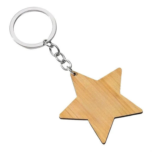 Wooden Star Keychain - Personalized Teacher Appreciation