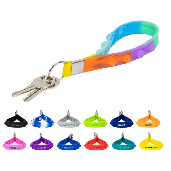 Silicone Push Pop Keychain