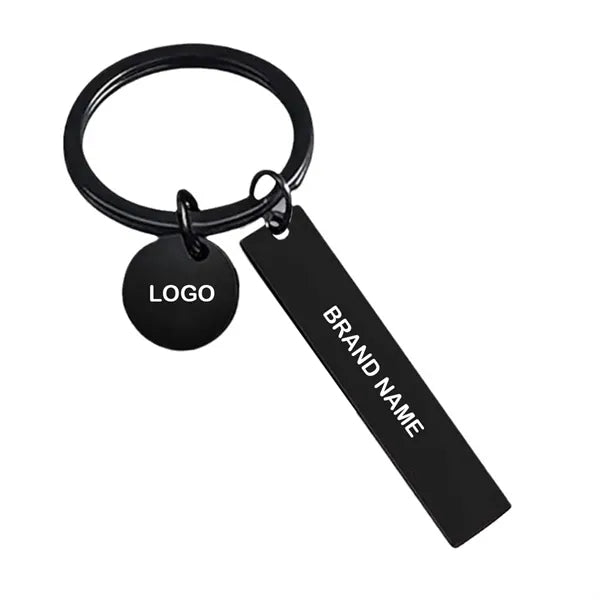 Matte Black Metal Keychain