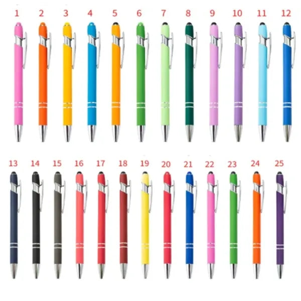 Soft-Touch Stylus Pen with Metal Barrel and Click Action