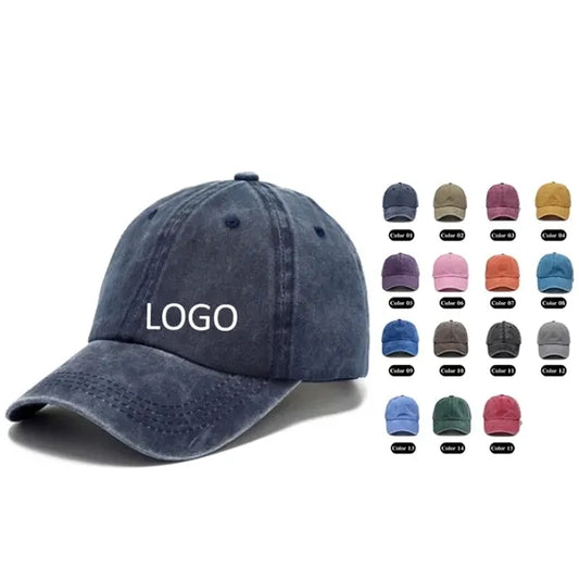Distressed Dad Hats Bulk Logo Cap