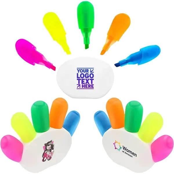 Palm Multicolor 5-In-1 Fluorescent Pens