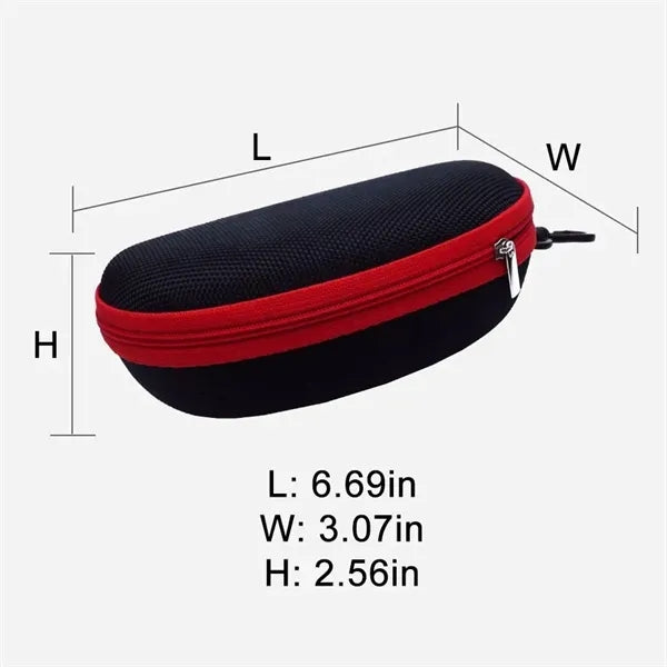 Portable Travel Zipper Sunglasses Case with Hook