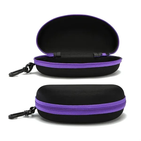 Portable Travel Zipper Sunglasses Case with Hook