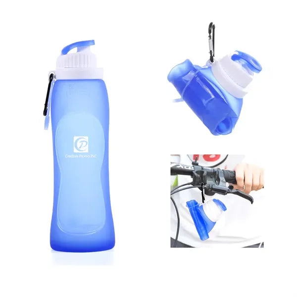 Collapsible Roll Up Folding Silicone Water Bottle