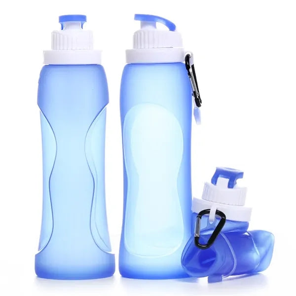 Collapsible Roll Up Folding Silicone Water Bottle