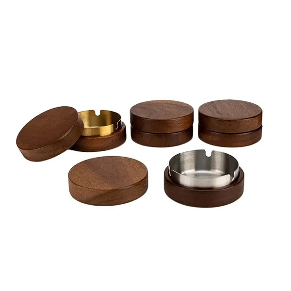 Wooden Ashtray with Lid