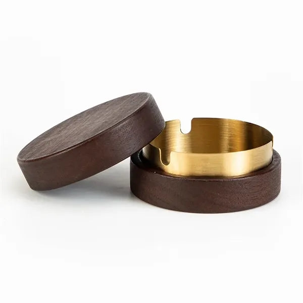 Wooden Ashtray with Lid