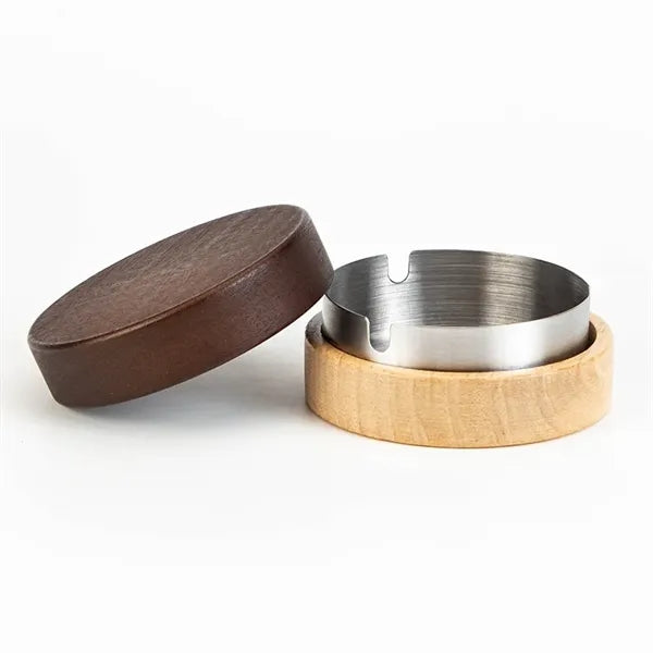 Wooden Ashtray with Lid