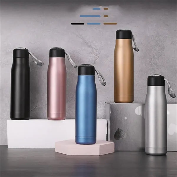 18 oz Insulated Water Bottles with Strap for Sport