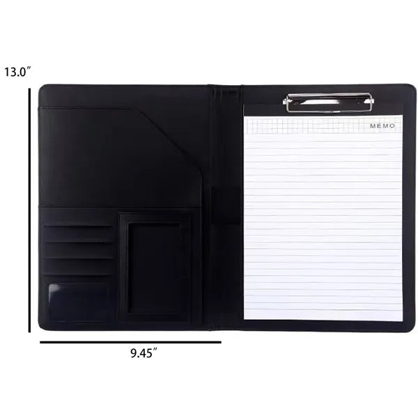 PU Leather Business Files Portfolio Organizer Card Slots
