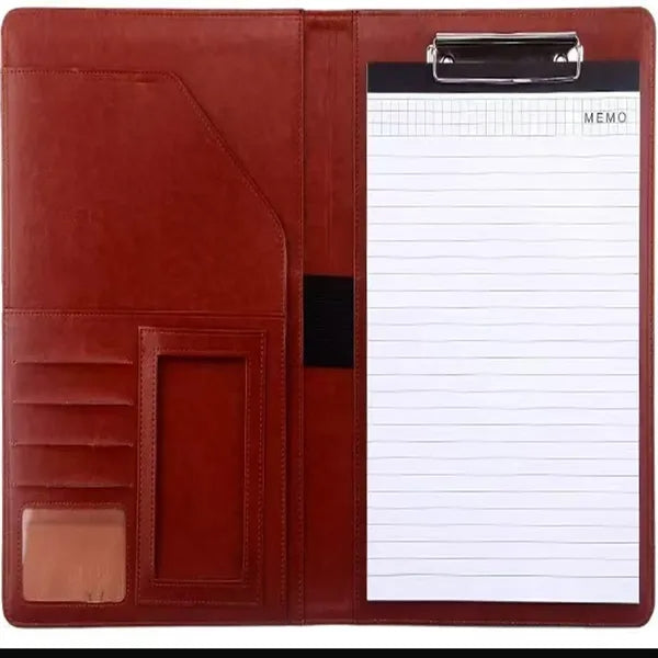 PU Leather Business Files Portfolio Organizer Card Slots