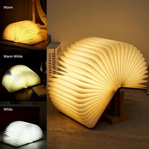 Mini Book Lamp Folding Mood Light 3.1*3.9"