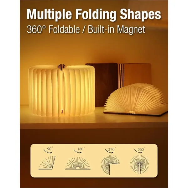 Mini Book Lamp Folding Mood Light 3.1*3.9"