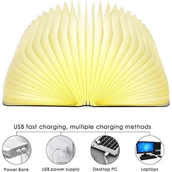 Mini Book Lamp Folding Mood Light 3.1*3.9"