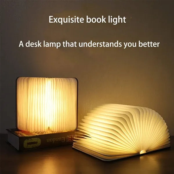 Mini Book Lamp Folding Mood Light 3.1*3.9"
