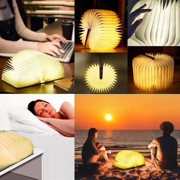 Mini Book Lamp Folding Mood Light 3.1*3.9"