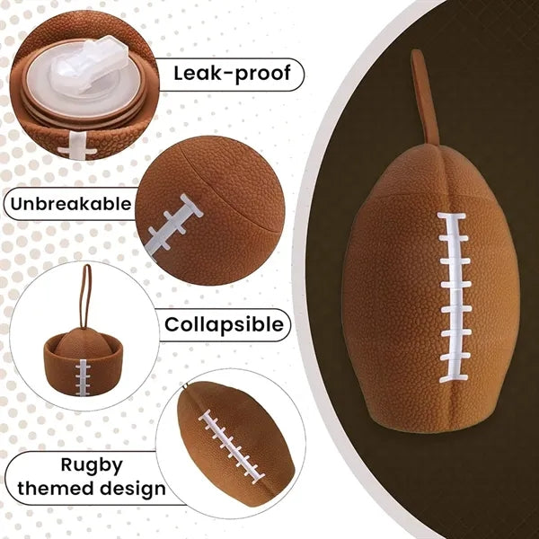 Collapsible Football-Sports Themed Water Bottle