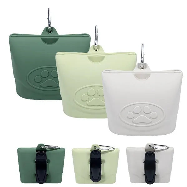 Silicone Dog Treat Pouch With Belt Clip And Carabiner