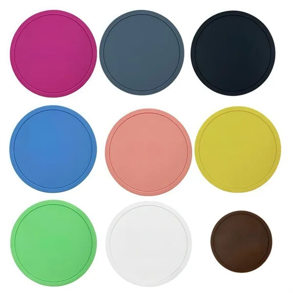 4-inch Round Silicone Coaster