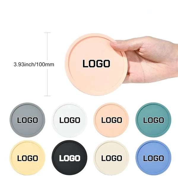 4-inch Round Silicone Coaster