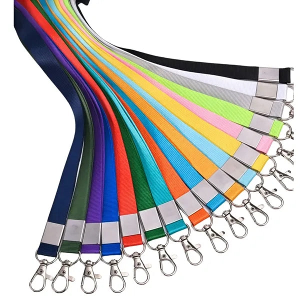 Neck Lanyard ID Holder with Metal Clasp