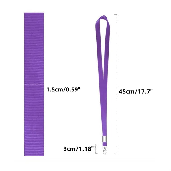Neck Lanyard ID Holder with Metal Clasp