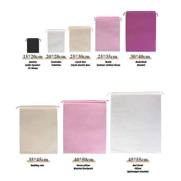 Heavy-Duty Waterproof Drawstring Bags