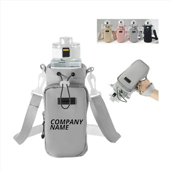 Water Bottle Carrier Bag with Zipper Pocket