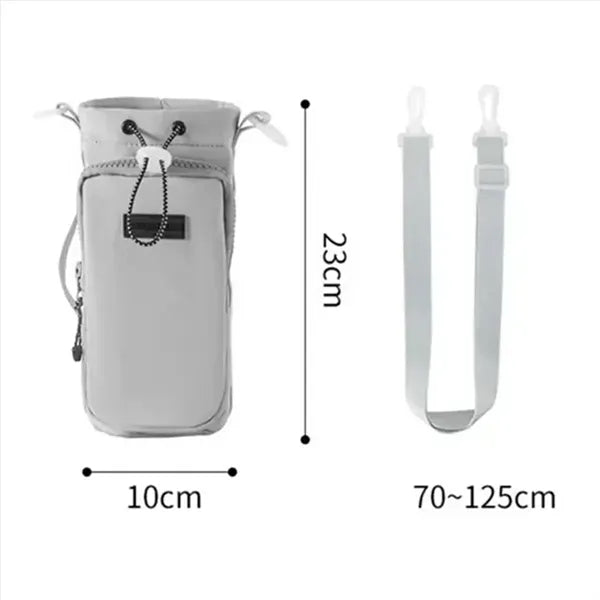 Water Bottle Carrier Bag with Zipper Pocket