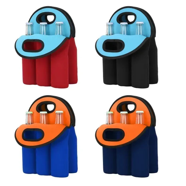 6 Pack Wine Bottle Neoprene Cooler Bag