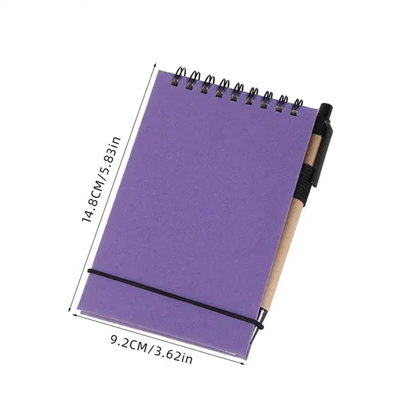 Solid Color Environmentally Friendly Note Pad With Pen