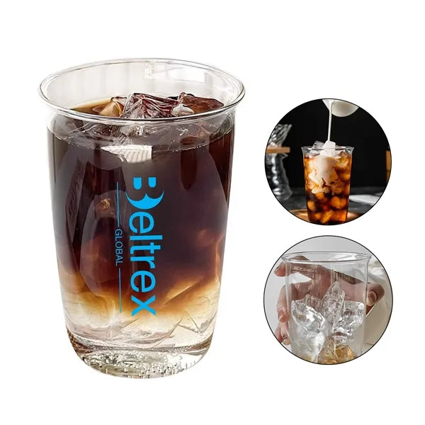 14oz Clear Glass Tumbler for Cold Beverages