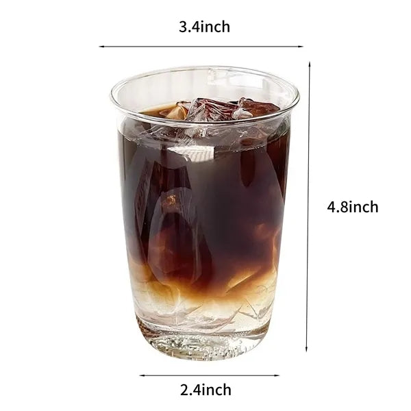 14oz Clear Glass Tumbler for Cold Beverages
