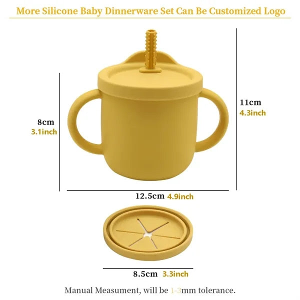 Silicone Baby Straw and Snack Cup