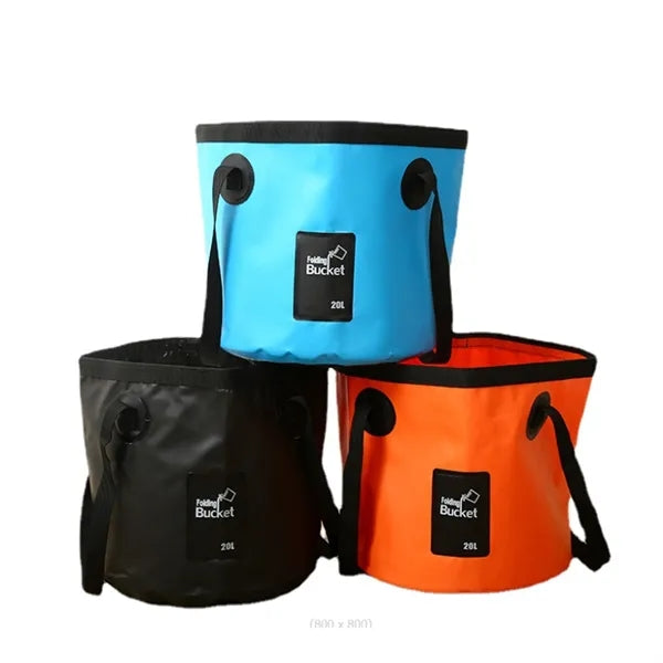 12L Outdoor Portable Collapsible Camping Bucket with Handle