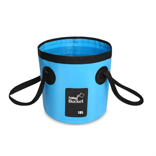 12L Outdoor Portable Collapsible Camping Bucket with Handle