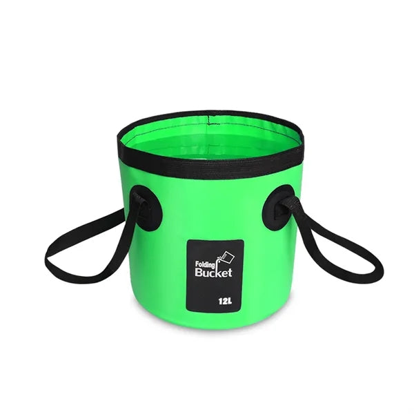 12L Outdoor Portable Collapsible Camping Bucket with Handle