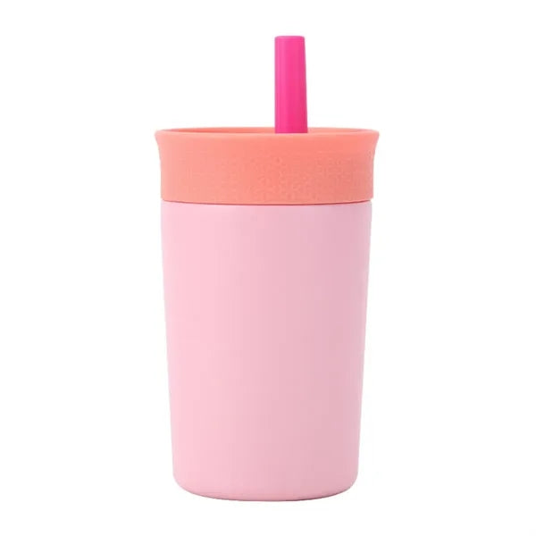 12oz Coffee Cup Mug Stainless Steel Insulation With Straw