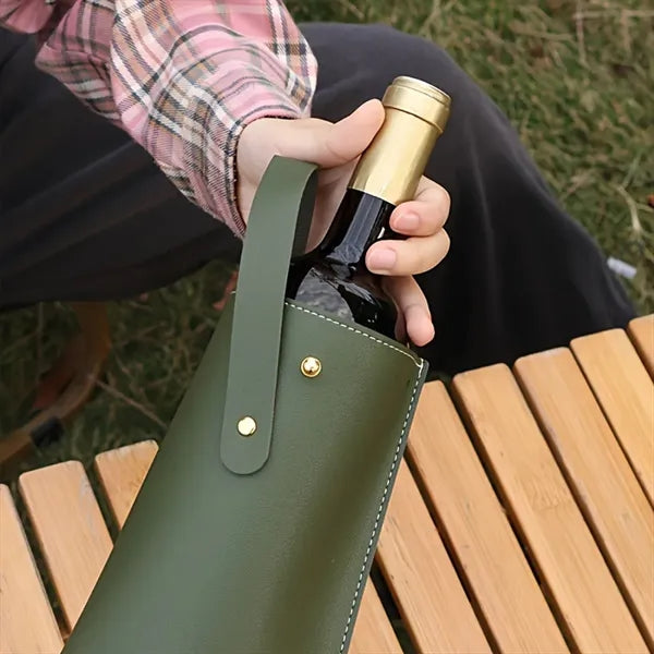Leather Portable Wine Packaging Bag Bottle Protection