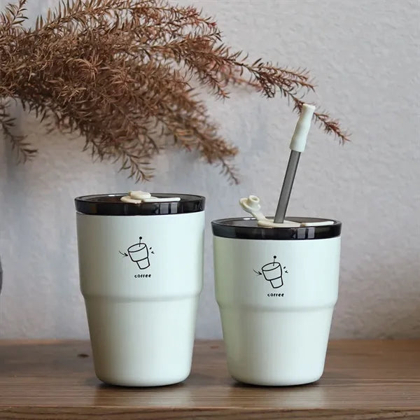 19OZ. Stainless Steel Straw Insulated Coffee Cup