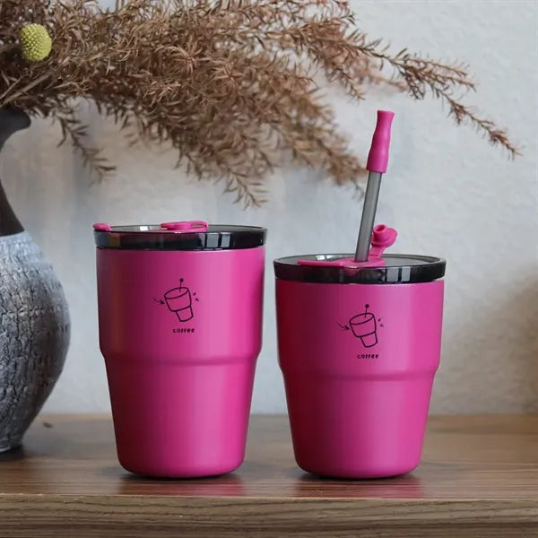 19OZ. Stainless Steel Straw Insulated Coffee Cup