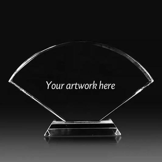 Fan Shape Crystal Award