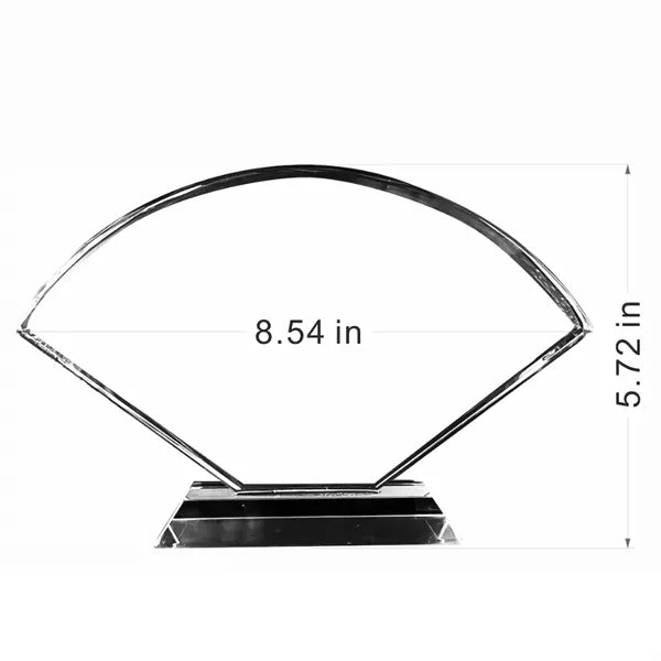 Fan Shape Crystal Award