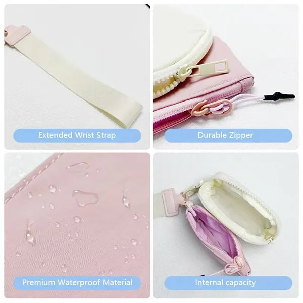 Stylish Compact Adjustable Strap Wristlet Zipper Wallet
