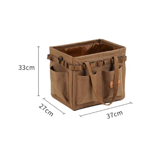 Collapsible Camping Storage Box with Multiple Pockets