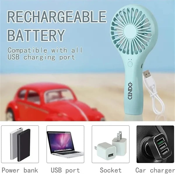 Handheld Mini Fan - USB Rechargeable