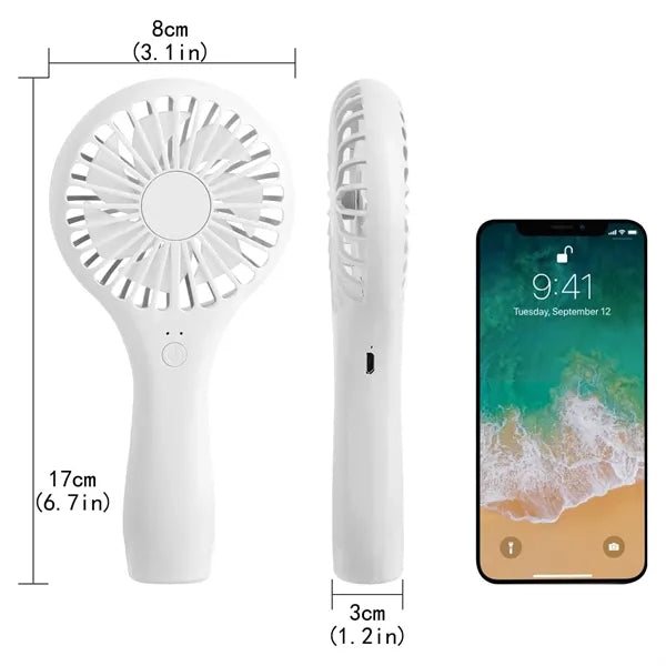 Handheld Mini Fan - USB Rechargeable