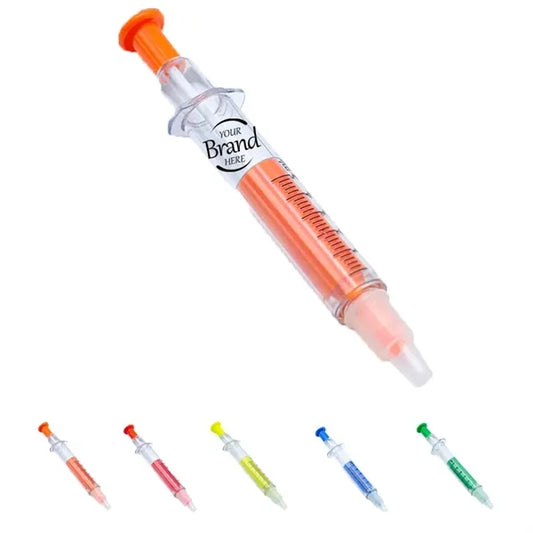 Double-Ended Syringe Fluorescent Stick Ballpoint Pen