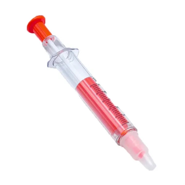 Double-Ended Syringe Fluorescent Stick Ballpoint Pen